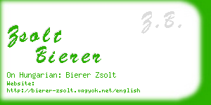 zsolt bierer business card